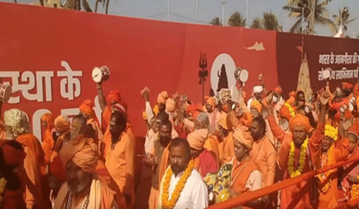 'Mini Kumbh Mela': Over 500 holy men take part in ‘Damru Rally’ in Somnath