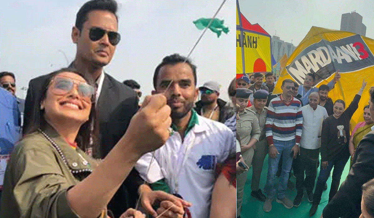 Rani Mukerji flies kites in Gujarat: Thrilled to see the love for ‘Mardaani’ here
