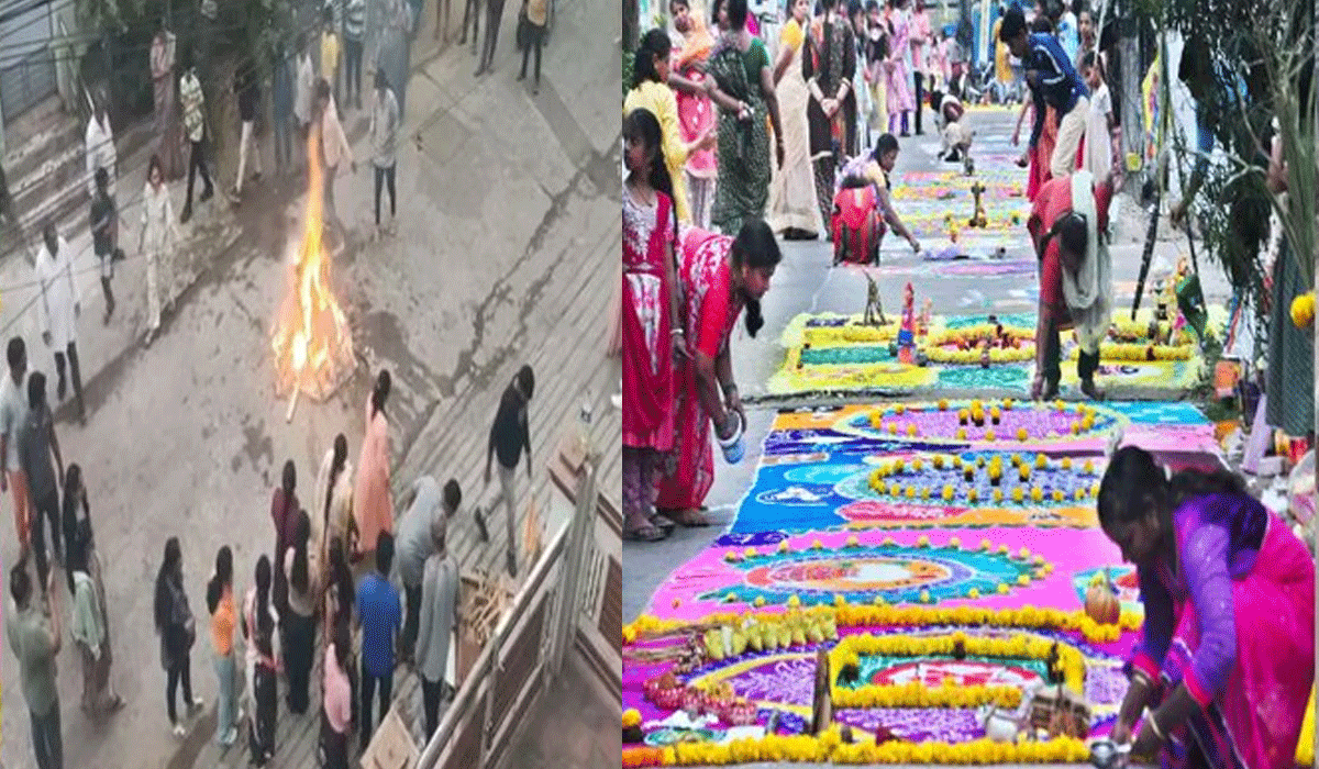 Sankranti celebrations kick-off in Telugu states with 'bhogi'