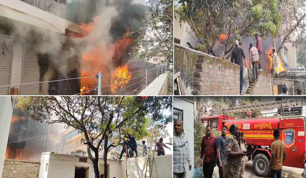 Massive Fire Breaks Out at Furniture Shop in Nampally, Four-Storey Building Gutted