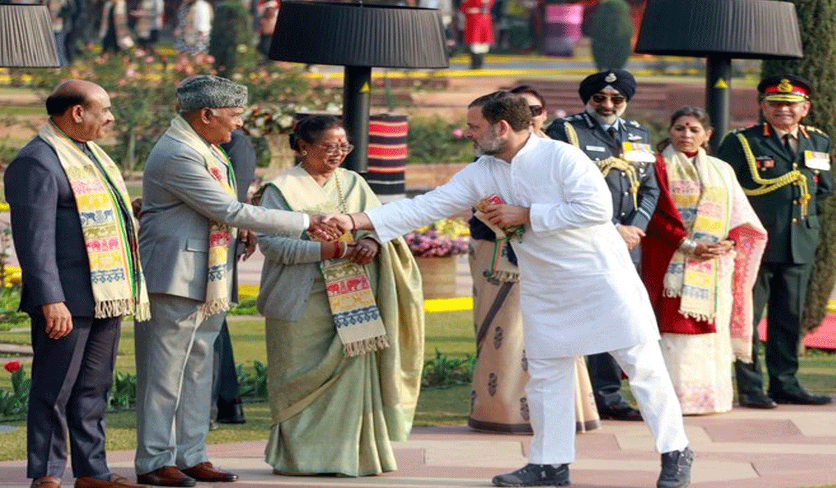 ‘Exposed his hateful thinking’: BJP slams Rahul Gandhi for not wearing ‘patka’ despite President’s request