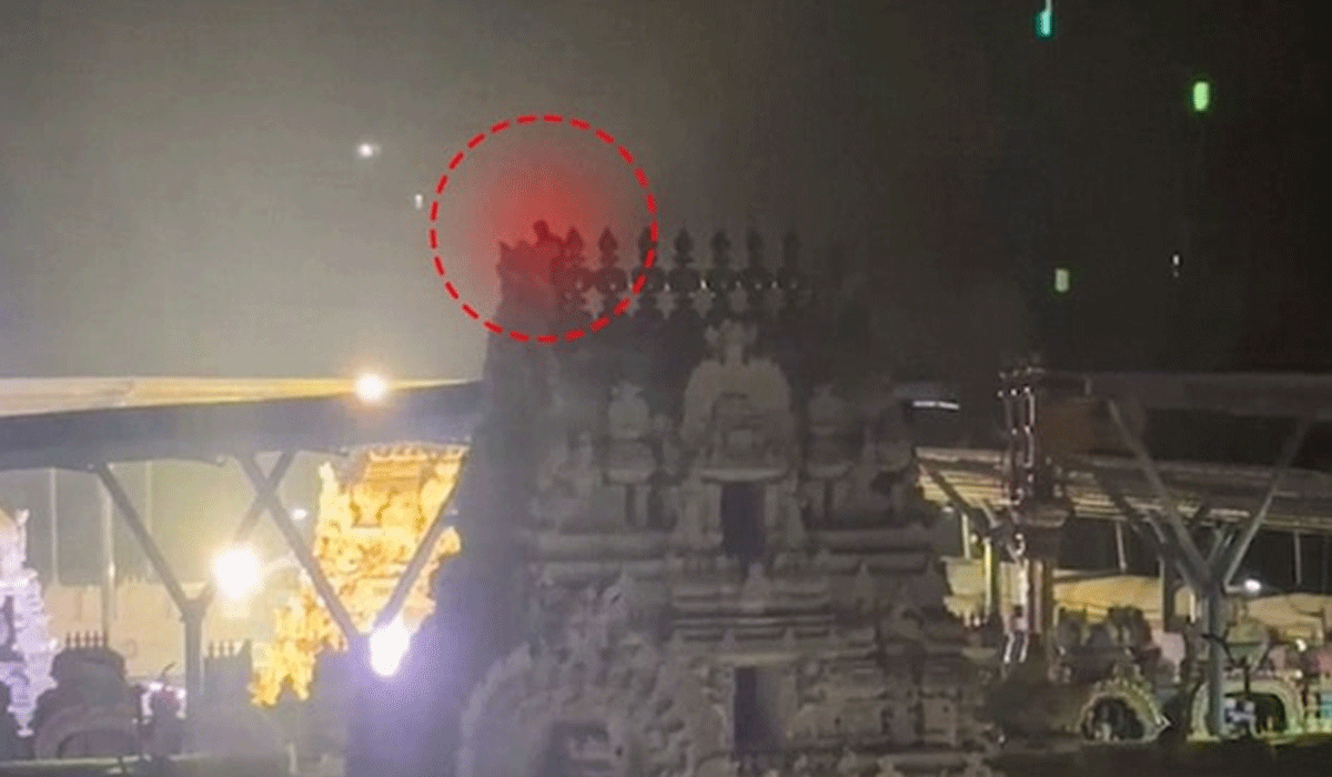 Drunk man scales Tirupati temple's 'gopuram', detained after triggering hour-long scare