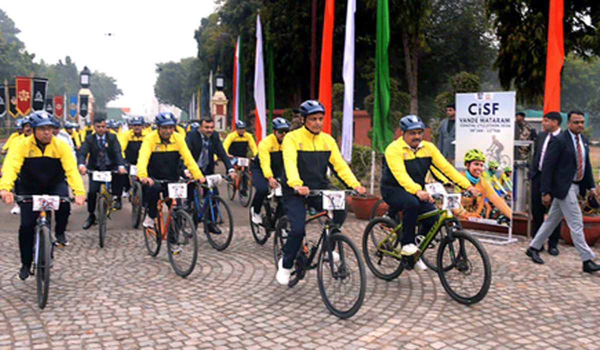 CISF Vande Mataram coastal Cyclothon 2026 flagged off from the capital 