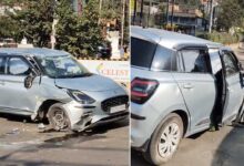 High-Speed Car Overturns Like Movie Stunt on Filmnagar Main Road, Panic Near Hotel