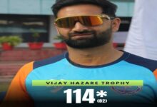Vijay Hazare Trophy 2025-26: Aaqib Dar century powers J&K to dramatic win over Hyderabad