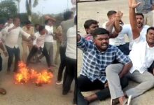 Tension at Osmania University as BRSV Burns CM Revanth Reddy’s Effigy Over SIT Notice to KCR