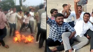 Tension at Osmania University as BRSV Burns CM Revanth Reddy’s Effigy Over SIT Notice to KCR