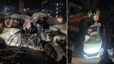 Hyderabad Road Accident: Two Engineering Students Killed as Speeding Car Rammed into Metro Pillar