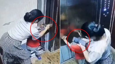 Mother Busy on Mobile, Child’s Hand Gets Stuck in Lift Door, Viral Video Sparks Child Safety Concerns