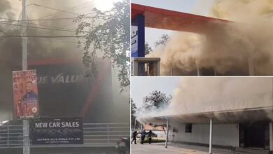 Fire Breaks Out at True Value Car Showroom in Alwal, Several Vehicles Gutted