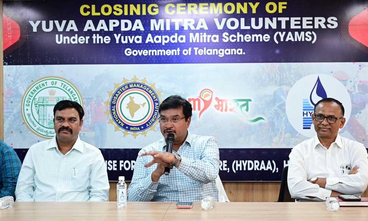 HYDRAA to Expand ‘Yuva Aapda Mitra’ Training to Villages, Mobile Units Planned: Commissioner A.V. Ranganath