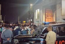 Heavy police presence seen after the late-night Purana Pul Hussaini Alam clash in Hyderabad Old City.