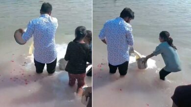 Video of Man Pouring Milk into Ganga River While Hungry Children Try to Get Some Sparks Online Debate
