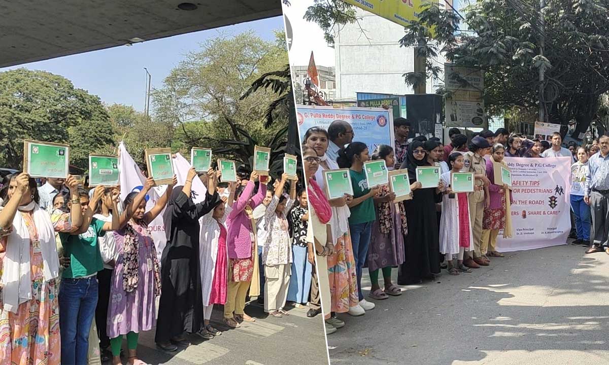National Road Safety Month: Asif Nagar Traffic Police Conduct Awareness Drive with College Students