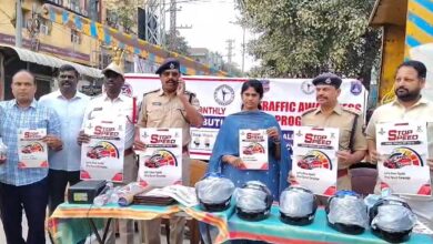 National Road Safety Day, Traffic Police Conduct Awareness Drive in Kukatpally