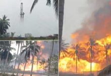 Gas Leak at ONGC Mori-5 Well in Konaseema Triggers Massive Fire, Villagers in Panic