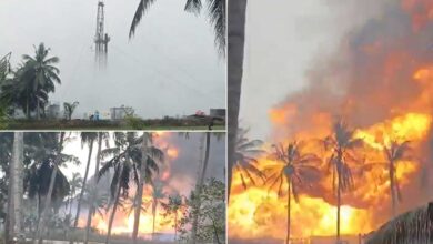 Gas Leak at ONGC Mori-5 Well in Konaseema Triggers Massive Fire, Villagers in Panic