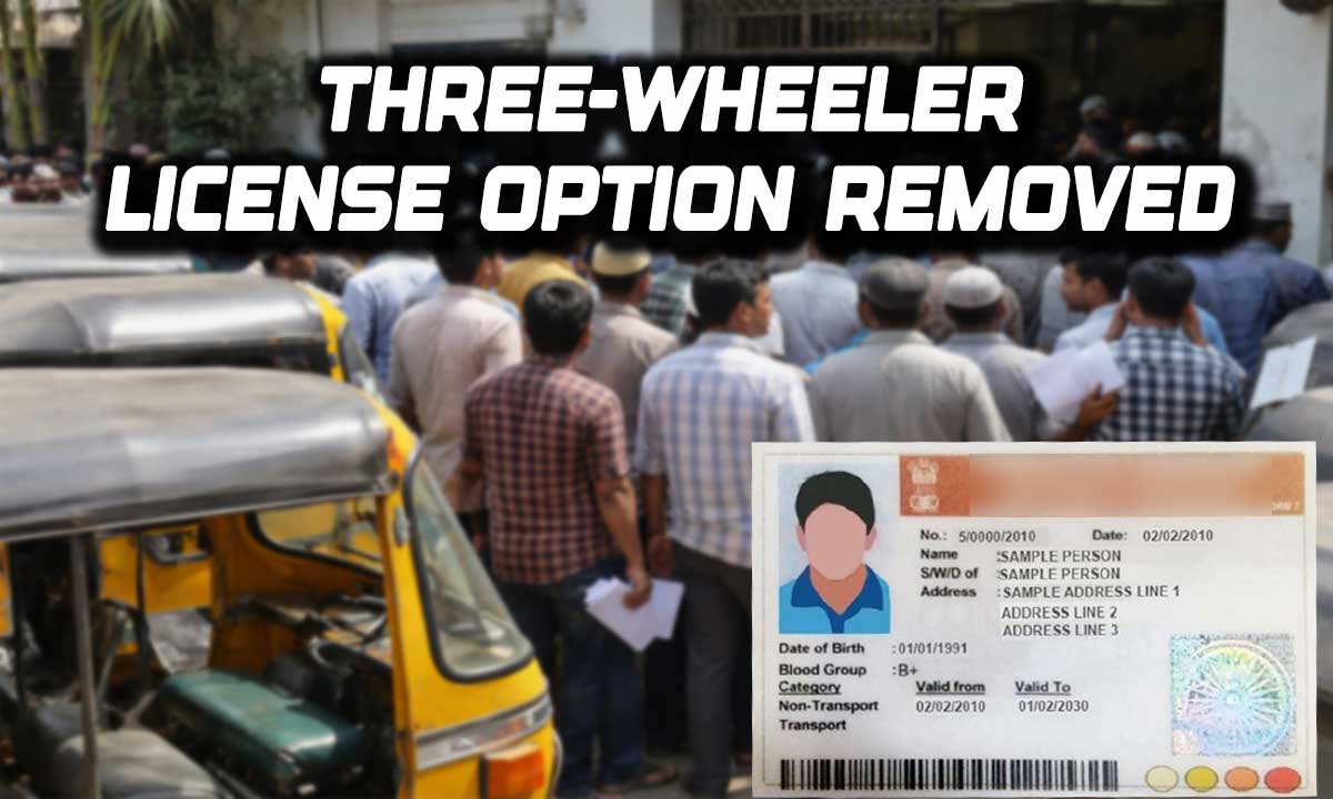 Auto Drivers Face Trouble as Three-Wheeler License Option Removed from New Licensing System