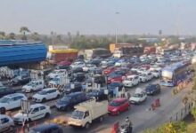 Sankranti Rush Causes Heavy Traffic on Hyderabad–Vijayawada Highway, Long Queues at Toll Plaza