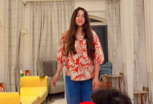 Gauahar Khan shares the mom edition of the popular 'Teri Dulhan Sajaungi' trend