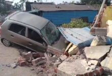 Speeding Car Ploughs into House in Nizamabad, Driver Critically Injured