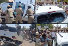 BJP, Congress workers clash in Kamareddy, MLA's car vandalized