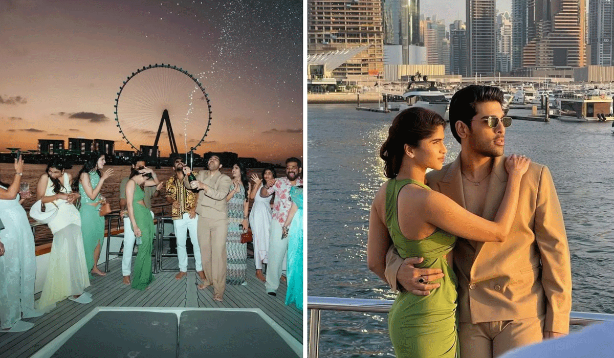 Allu Sirish, Nayanika Reddy sail into wedding celebrations with ‘magical’ Dubai yacht bash