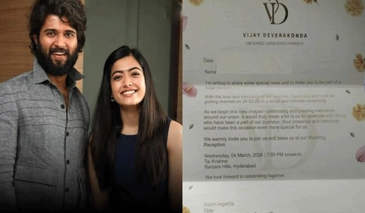 Vijay Deverakonda-Rashmika Mandanna wedding card leaked; To tie the knot on February 26?