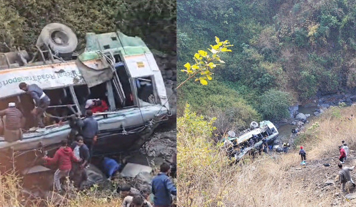 Three killed as Himachal bus plunges into ditch in Dehradun