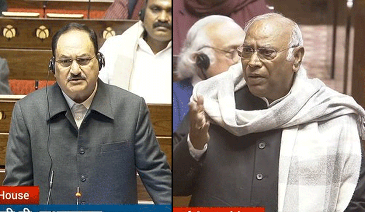 Chaos in Parliament; Nadda and Kharge spar over ‘gag’ on Opposition