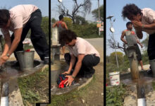 Sunil Grover goes desi, washes clothes using a hand pump