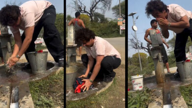 Sunil Grover goes desi, washes clothes using a hand pump