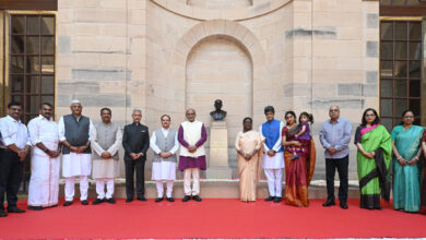 Prez Murmu unveils bust of C Rajagopalachari statue in Rashtrapati Bhavan