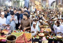 Akbaruddin Owaisi Attends Grand Dawat-e-Iftar at Riyasath Nagar Bazar in Chandrayangutta