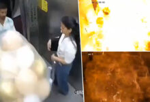 CCTV Captures Hydrogen Balloon Blast Inside Lift, Three Seriously Injured
