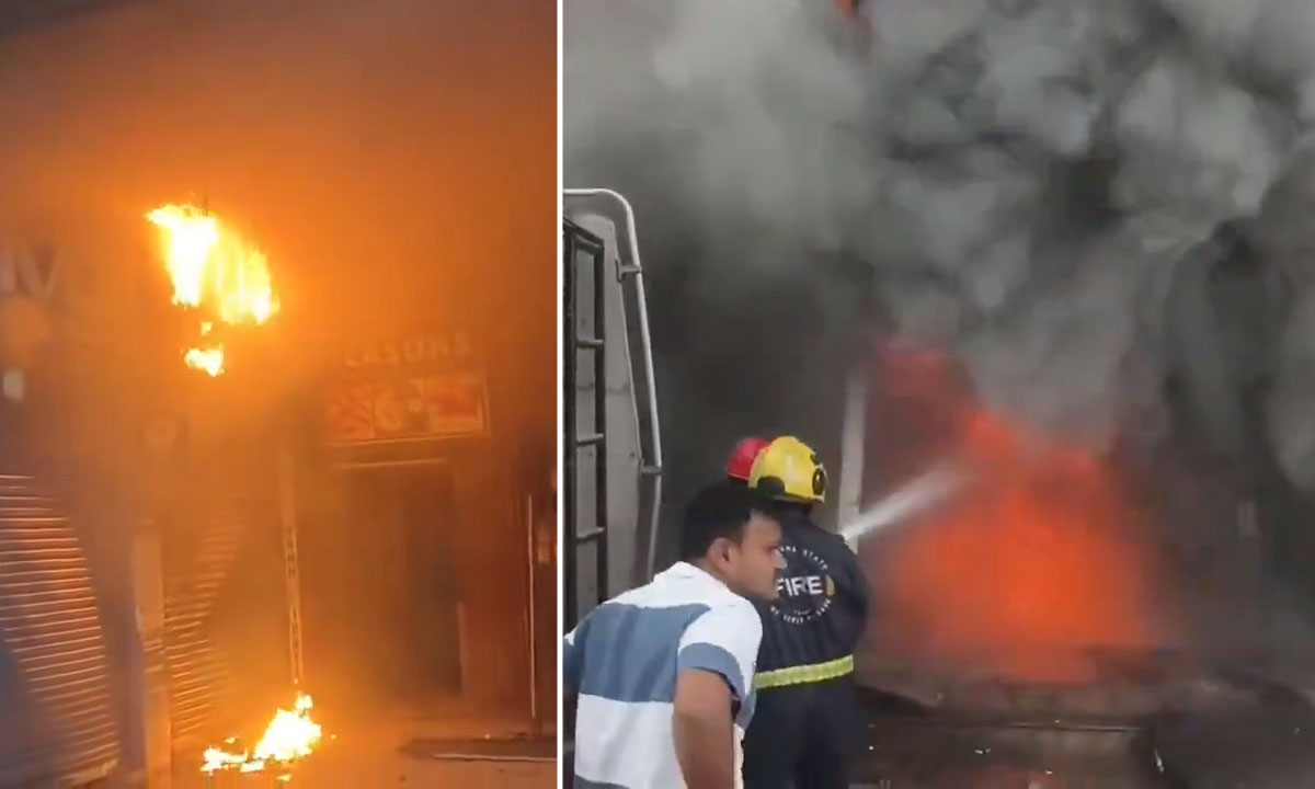 Mobile Phone Shop Fire at Padmavathi Plaza Near KPHB Bus Stop Brought Under Control