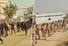 Vikarabad District: Police Flag March Held in Tandur Ahead of Municipal Elections