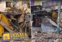 GHMC Special Drive: Encroachments Cleared on Raghavendra Colony High Tension Road