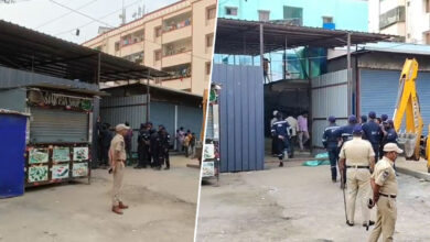 HYDRAA Removes Illegal Wine Permit Room After Road Encroachment in Kukatpally