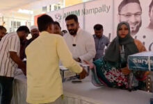 Salar-e-Millat Gas Cylinder Scheme in Nampally: MLA Majid Hussain Distributes LPG Cylinders and Helmets to Families