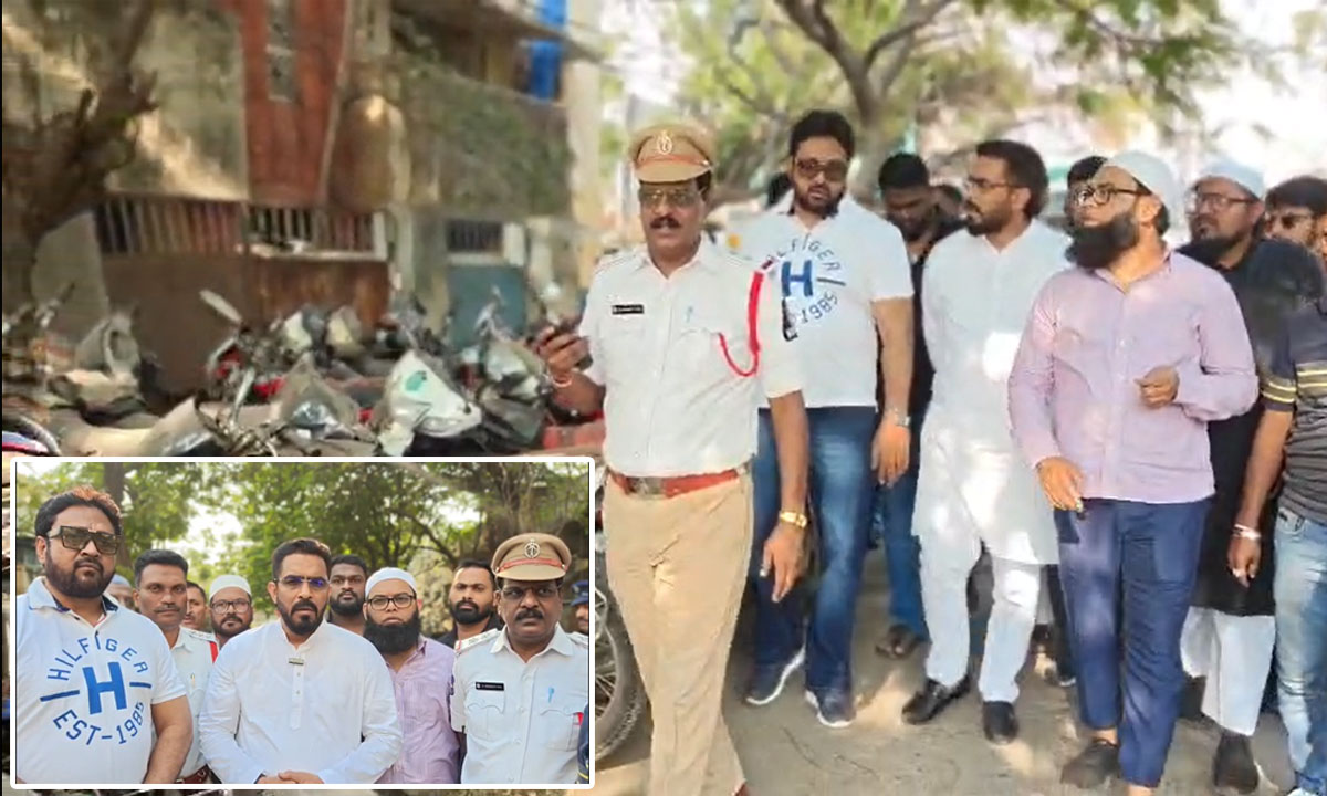 Nampally MLA Majid Hussain Inspects Mosques Ahead of Ramadan, Seeks Parking Relief Near Alamgiri Masjid