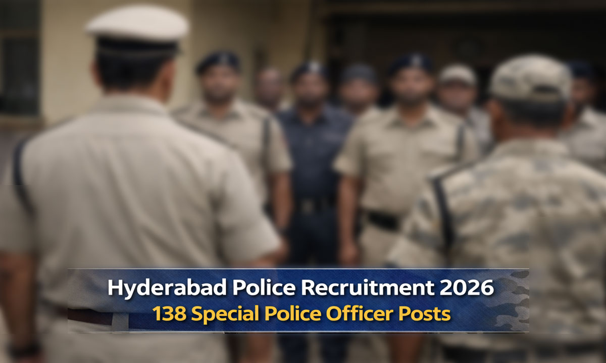 Hyderabad Police Recruitment 2026: Applications Invited for 138 Special Police Officer Posts