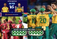 T20 WC: SA vs WI head-to-head record and last five matches performance