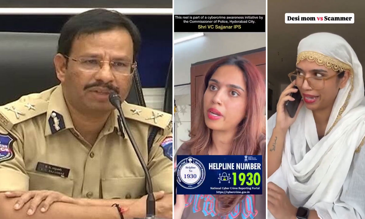 Hyderabad Police Collaborate with Influencers to Fight Cybercrime, Commissioner Shares Viral Awareness Video