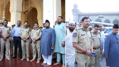 Ramadan Arrangements Reviewed at Mecca Masjid by VC Sajjanar Along with AIMIM MLA and Senior Officials