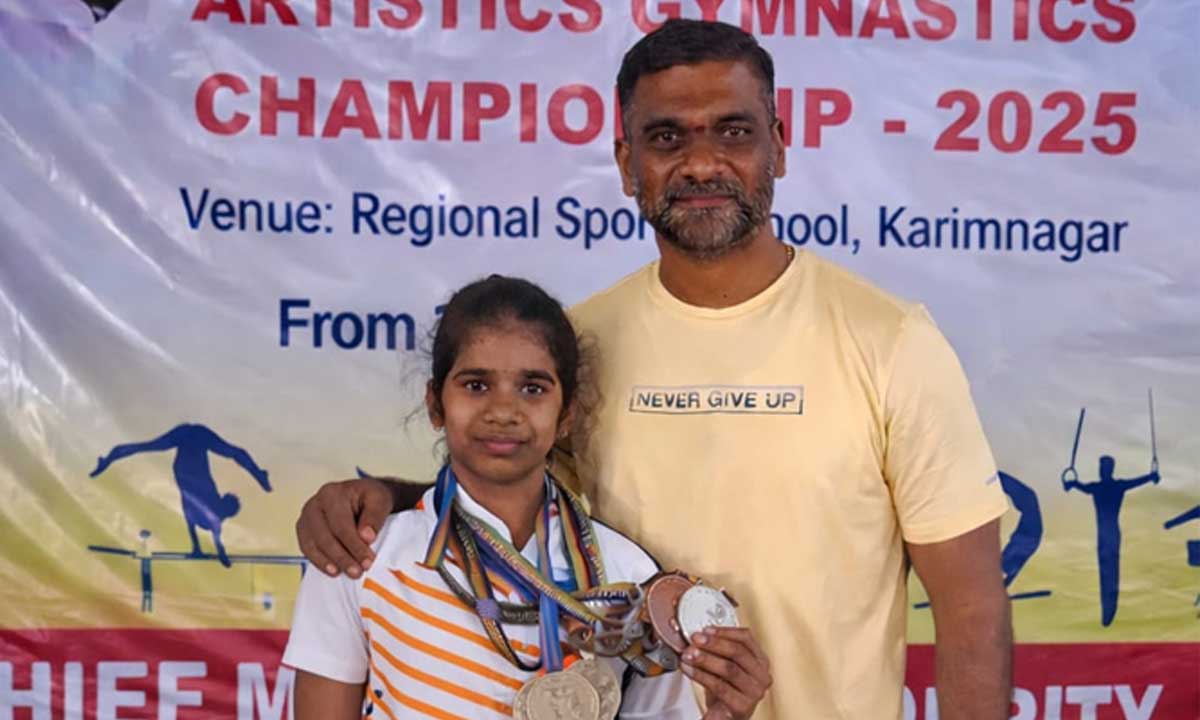 Rising Star Vaishnavi Shines with Four Glorious Medals in Artistic Gymnastics Championship