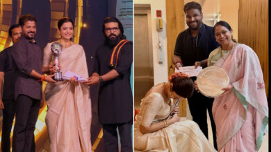 Rashmika Mandanna's mother-in-law proudly flaunts her Telangana Gaddar Film Award