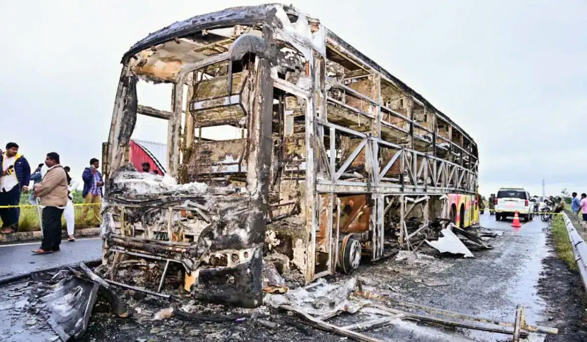 String of deadly bus fires, crashes in Andhra, Telangana over six months