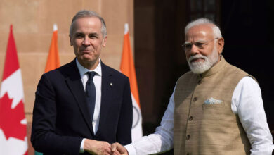 PM Modi meets Canadian counterpart Mark Carney at Hyderabad House