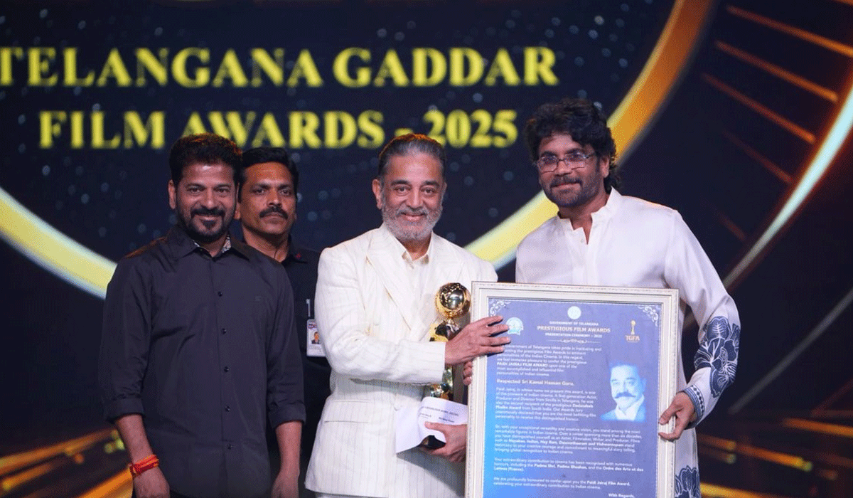 Kamal Haasan thanks Telangana CM Revanth Reddy for resurrecting Telangana Gaddar Film Awards